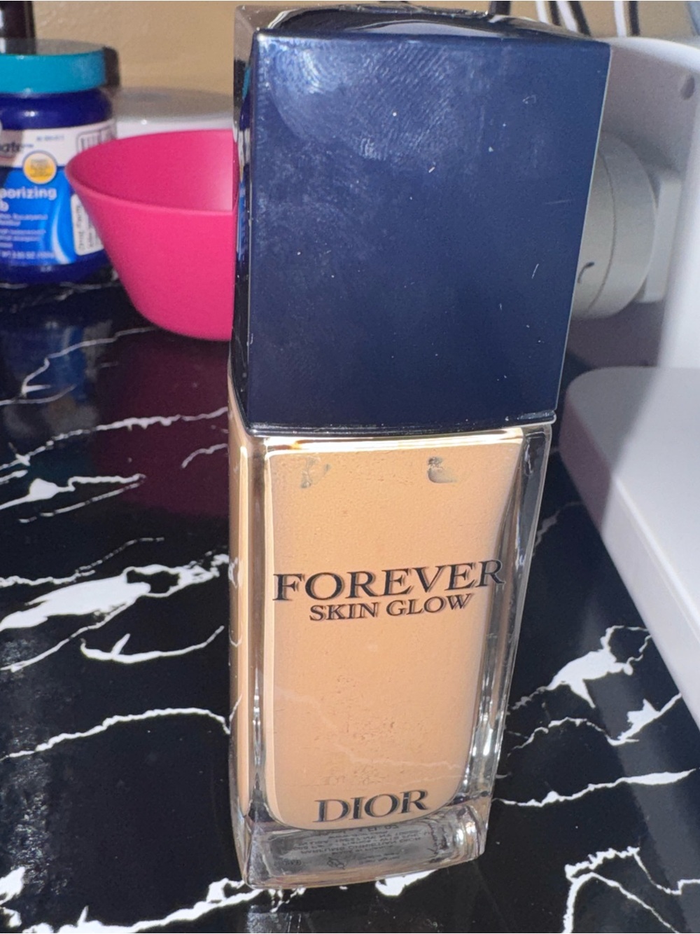 Dior Liquid Foundation Bottle — Beige with Navy Cap